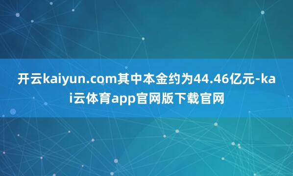开云kaiyun.com其中本金约为44.46亿元-kai云体育app官网版下载官网